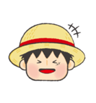 ONE PIECE 三兄弟の表情スタンプ（個別スタンプ：3）