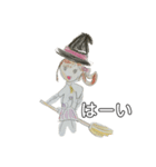 お絵かきハロウィンありがとにゃん（個別スタンプ：7）