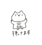 クレヨンで描かれたねこ。6（個別スタンプ：3）