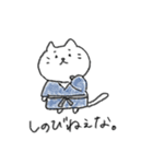 クレヨンで描かれたねこ。6（個別スタンプ：5）