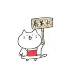 クレヨンで描かれたねこ。6（個別スタンプ：9）