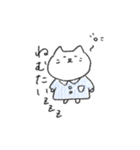 クレヨンで描かれたねこ。6（個別スタンプ：10）