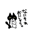 白黒模様の猫のハナちゃん（個別スタンプ：12）