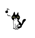 白黒模様の猫のハナちゃん（個別スタンプ：30）