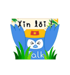 iTalkuTalkビデオでAI英中学習：すみません（個別スタンプ：4）