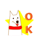 白い犬バージョン（個別スタンプ：1）