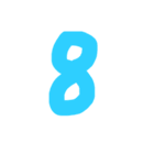 1〜24までの数字スタンプ（個別スタンプ：8）
