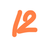 1〜24までの数字スタンプ（個別スタンプ：12）