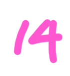 1〜24までの数字スタンプ（個別スタンプ：14）