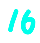 1〜24までの数字スタンプ（個別スタンプ：16）