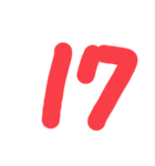 1〜24までの数字スタンプ（個別スタンプ：17）