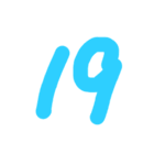 1〜24までの数字スタンプ（個別スタンプ：19）