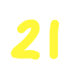 1〜24までの数字スタンプ（個別スタンプ：21）