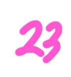 1〜24までの数字スタンプ（個別スタンプ：23）