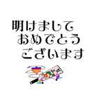 アリさんとバラの花   大きな文字版（個別スタンプ：34）