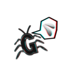 3D "G" 赤青眼鏡で飛び出すG（個別スタンプ：26）