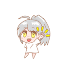 無口で元気な女の子（個別スタンプ：1）