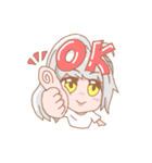 無口で元気な女の子（個別スタンプ：2）