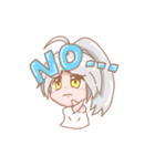 無口で元気な女の子（個別スタンプ：3）