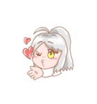 無口で元気な女の子（個別スタンプ：9）