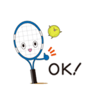 テニスラケット＆ボール（個別スタンプ：1）