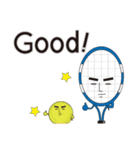 テニスラケット＆ボール（個別スタンプ：40）