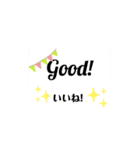 日本語と英語の可愛いスタンプ（個別スタンプ：5）