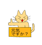 日本語で挨拶するねこさん（個別スタンプ：2）