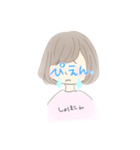 好きな人とおるときの私#日本語じゃないw（個別スタンプ：2）