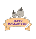 メッセージスタンプ！ハロウィンねこおばけ（個別スタンプ：3）