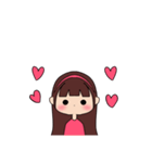 カチューシャ女の子(ロング)（個別スタンプ：2）