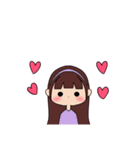 カチューシャ女の子(ロング)（個別スタンプ：10）
