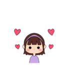 カチューシャ女の子(ショート)（個別スタンプ：10）