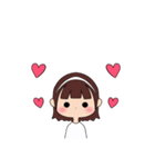 カチューシャ女の子(ショート)（個別スタンプ：12）