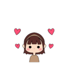カチューシャ女の子(ショート)（個別スタンプ：14）