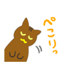 黒猫と茶猫のゆる～いスタンプ【冬】（個別スタンプ：10）