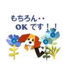 ビーグル犬の紙絵スタンプ【日常】（個別スタンプ：15）