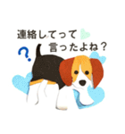 ビーグル犬の紙絵スタンプ【日常】（個別スタンプ：17）