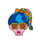 COLORFUL GIRL WITH GLASSES！！（個別スタンプ：14）