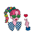 COLORFUL GIRL WITH GLASSES！！（個別スタンプ：18）