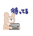 薄色くま配達員（個別スタンプ：19）