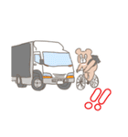 薄色くま配達員（個別スタンプ：39）