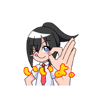 ポニーテール女子(仮)（個別スタンプ：19）
