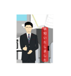 男性客室乗務員(CA)（個別スタンプ：16）