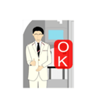 男性客室乗務員(CA)（個別スタンプ：17）