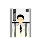 男性客室乗務員(CA)（個別スタンプ：21）