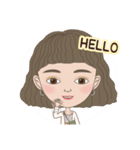 女子の平凡な日常(中文)（個別スタンプ：1）