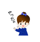 青い洋服の女の子（個別スタンプ：11）