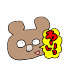 手書きクマスタンプ（個別スタンプ：2）