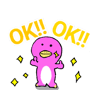 毎日使える文字の大きなペンギンスタンプ（個別スタンプ：5）